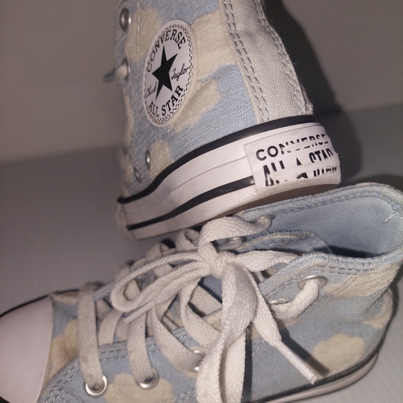 Converse Blue and White High-Top Sneakers - Picture 6 of 6